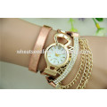 fashion teenage girl wrap women leather watch bracelet